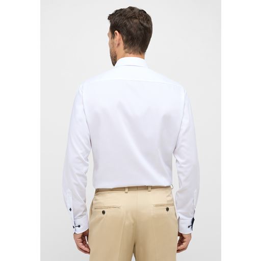 Eterna Langærmet Modern Fit Skjorte, Hvid, 44