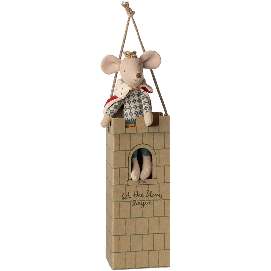 maileg knuffelmuis vader koning - 16 cm