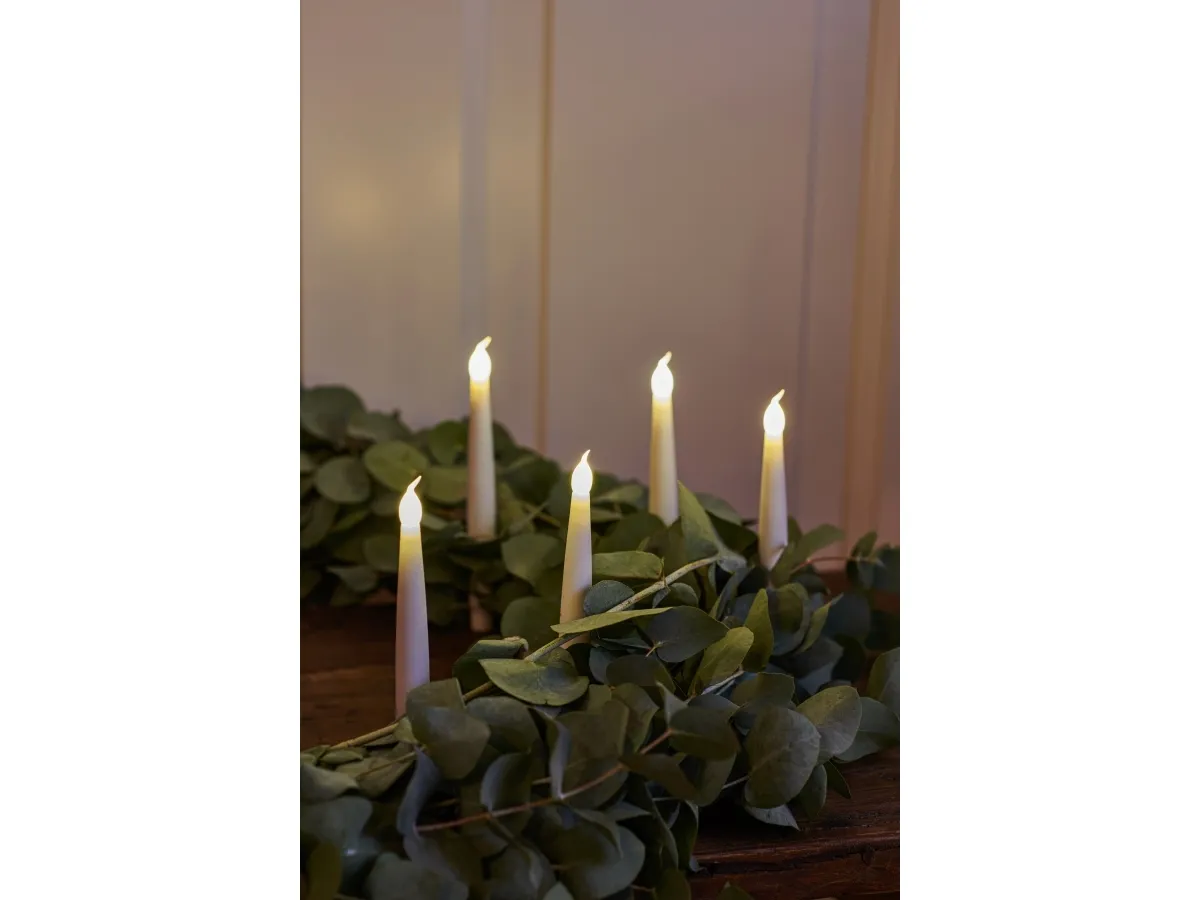 Sirius Carolin Juletræslys - Hvid - 4 stk