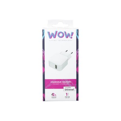 BigBen WOW - chargeur secteur pour smartphone - 1 USB