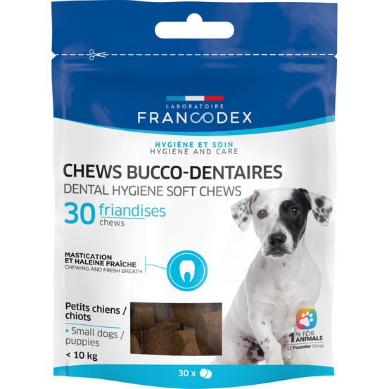 Friandises bucco-dentaires Chews pour chien de moins de 10 kg - 30 pcs