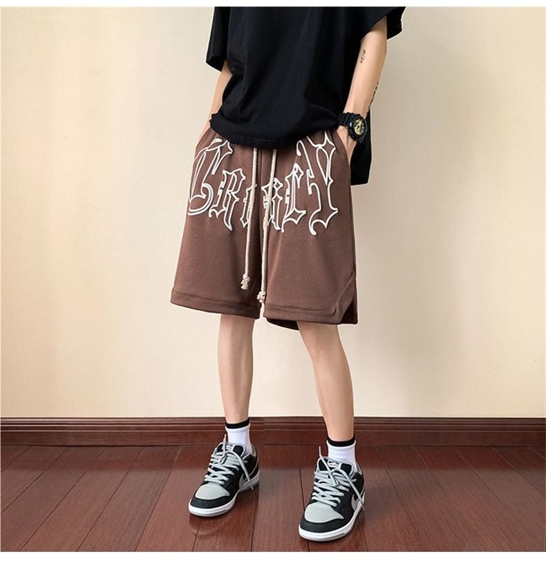 Lingaris - Shorts met trekkoord en letters