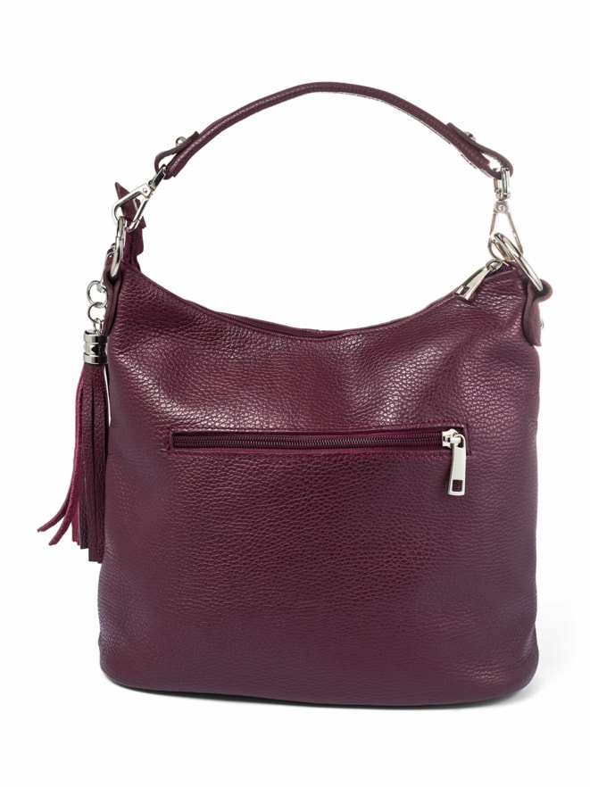 Lederhandtasche Standfest