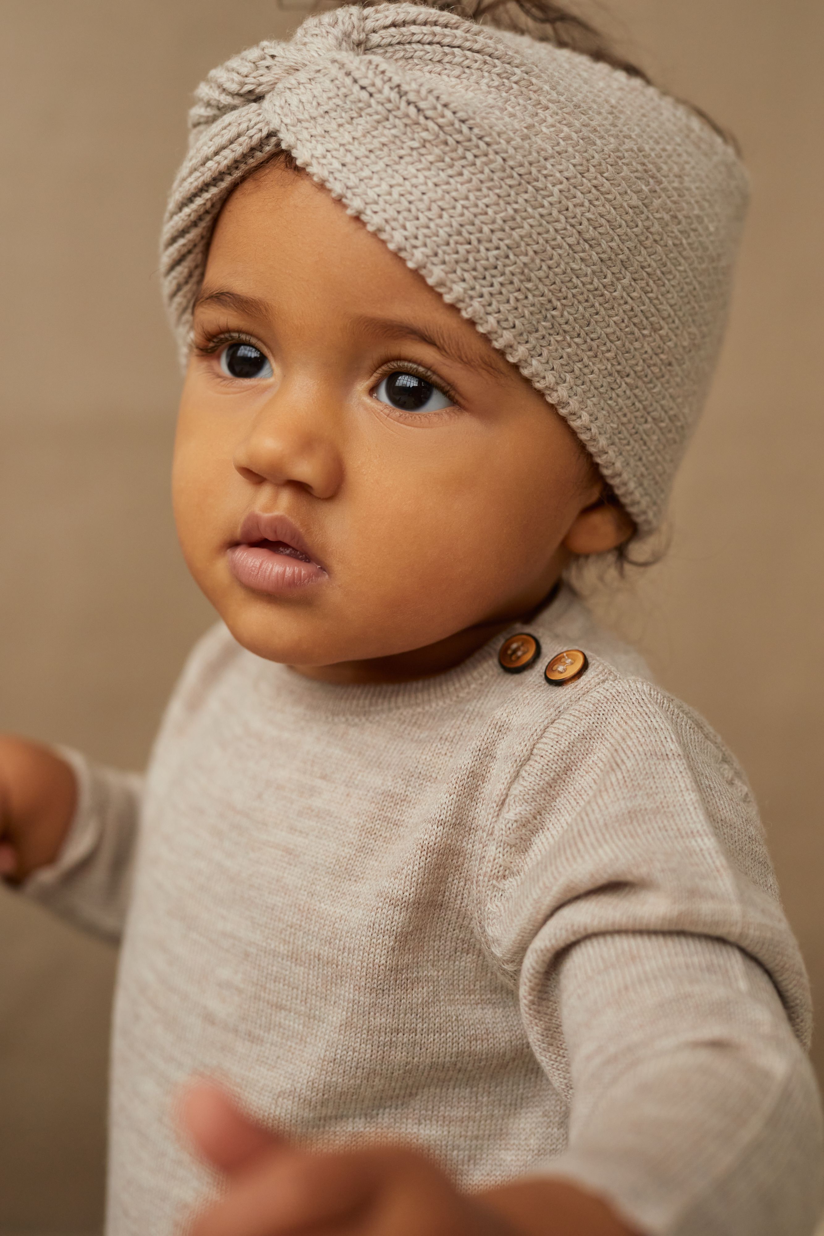 Lillelam Hodebånd Baby Natur<br>Fantastisk myk og behagelig pannebånd i 100% merinoull!