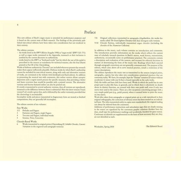 Breitkopf & Härtel Bach Sämtliche Orgelwerke 4