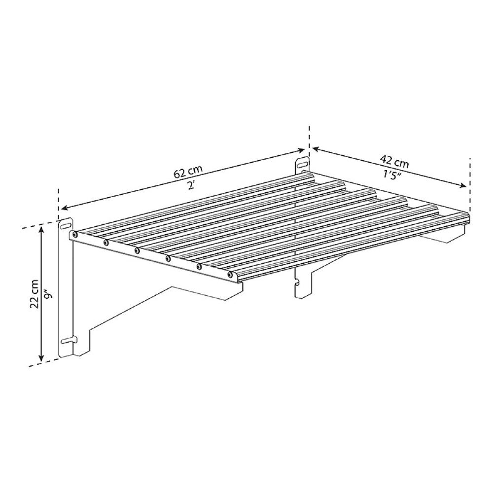 HYLLE CANOPIA STÅL/ALUMINIUM