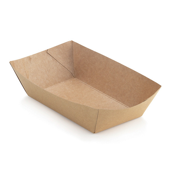 Barquette en carton 96cl kraft brun - lot de 250