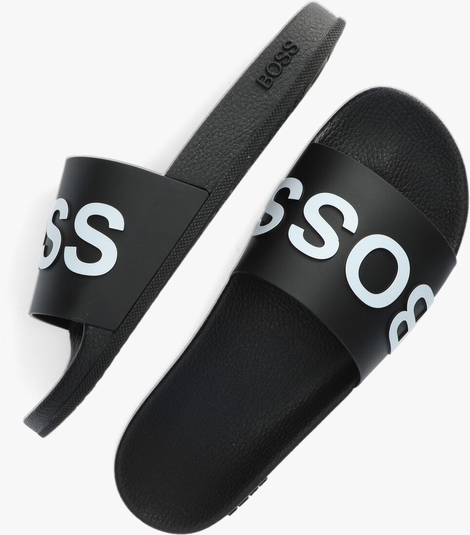 BOSS zwarte boss badslippers bay slid rblg