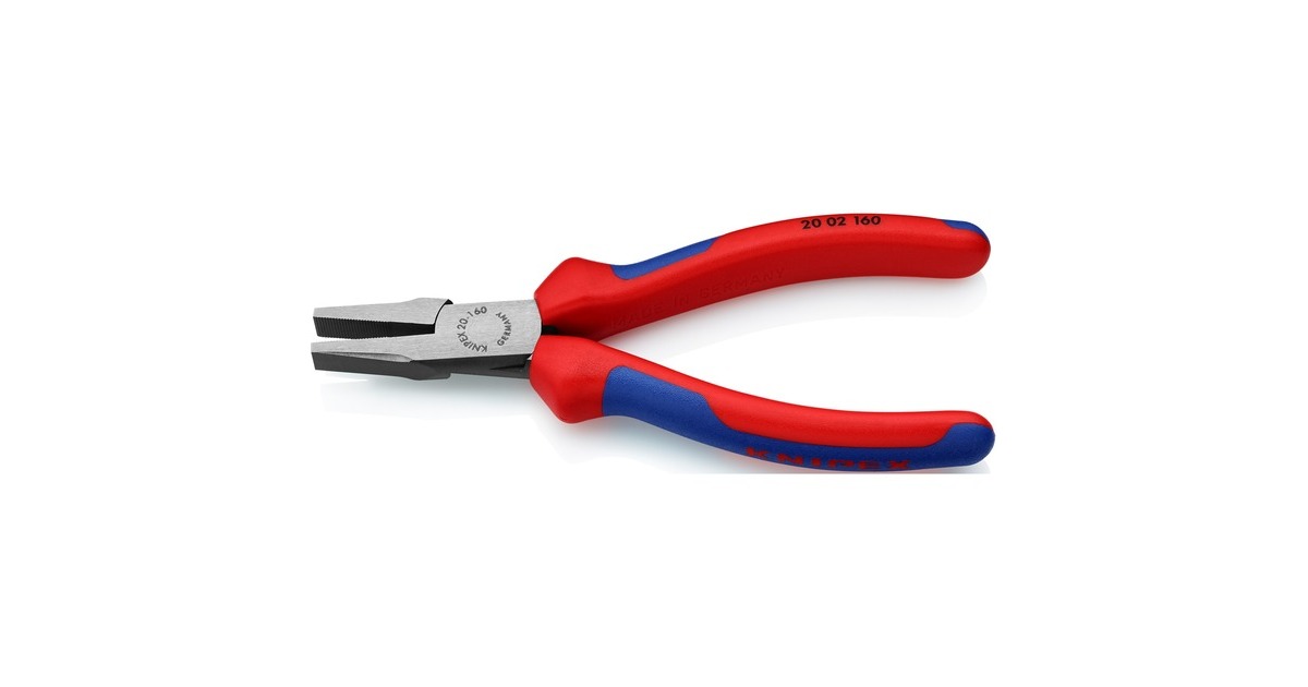 KNIPEXPlatbuigtang 20 02 160 grijptang  (Rood/blauw)