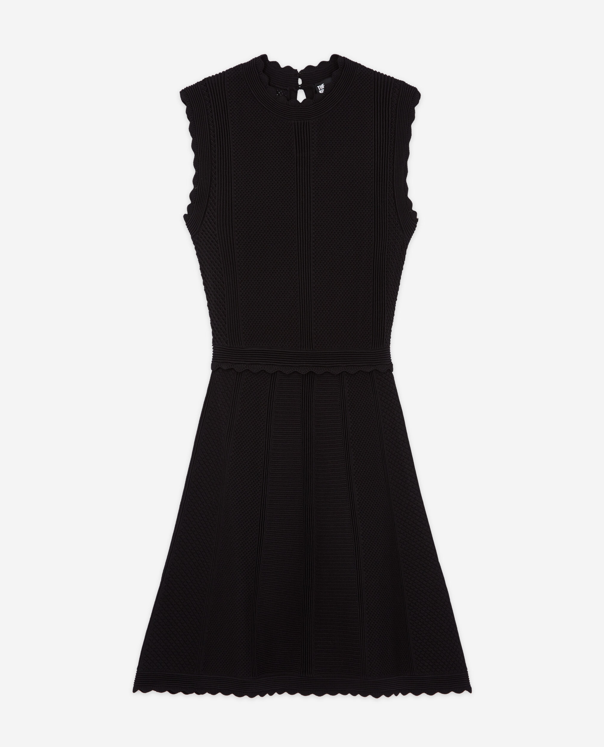 Robe courte noire en maille