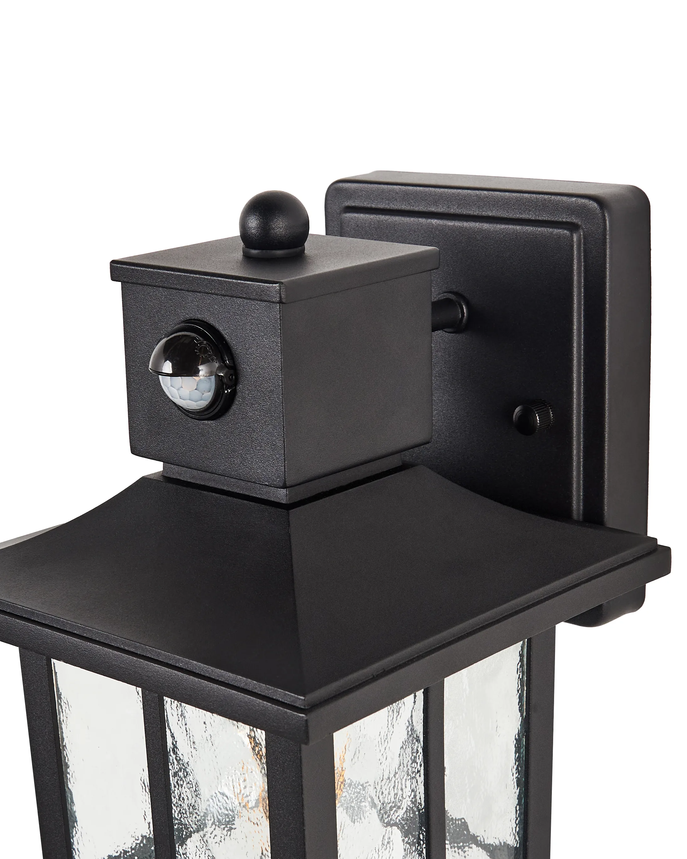 Buiten wandlamp AZMAK met bewegingssensor Zwart