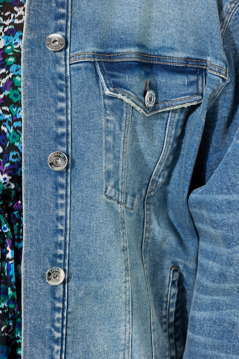 Jeansjacke, oversized, hellgewaschen