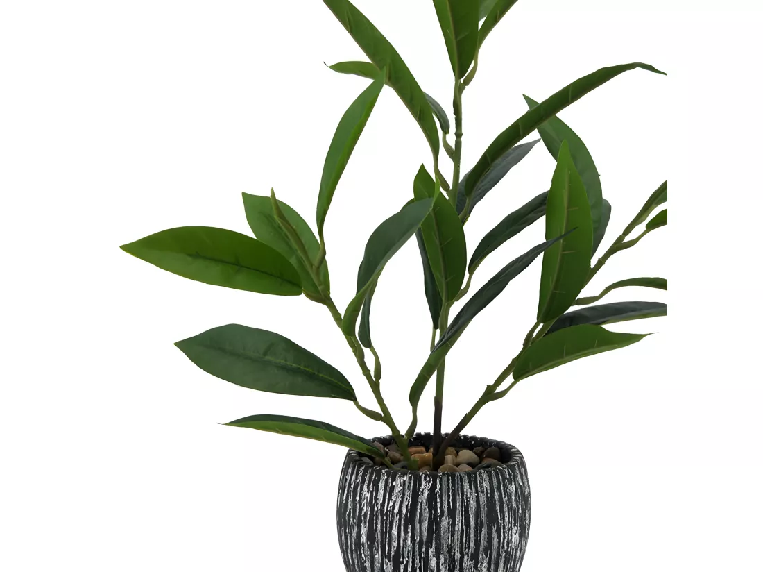 Plante artificielle avec pot et tiges fines Hauteur +/- 38 cm - PEI