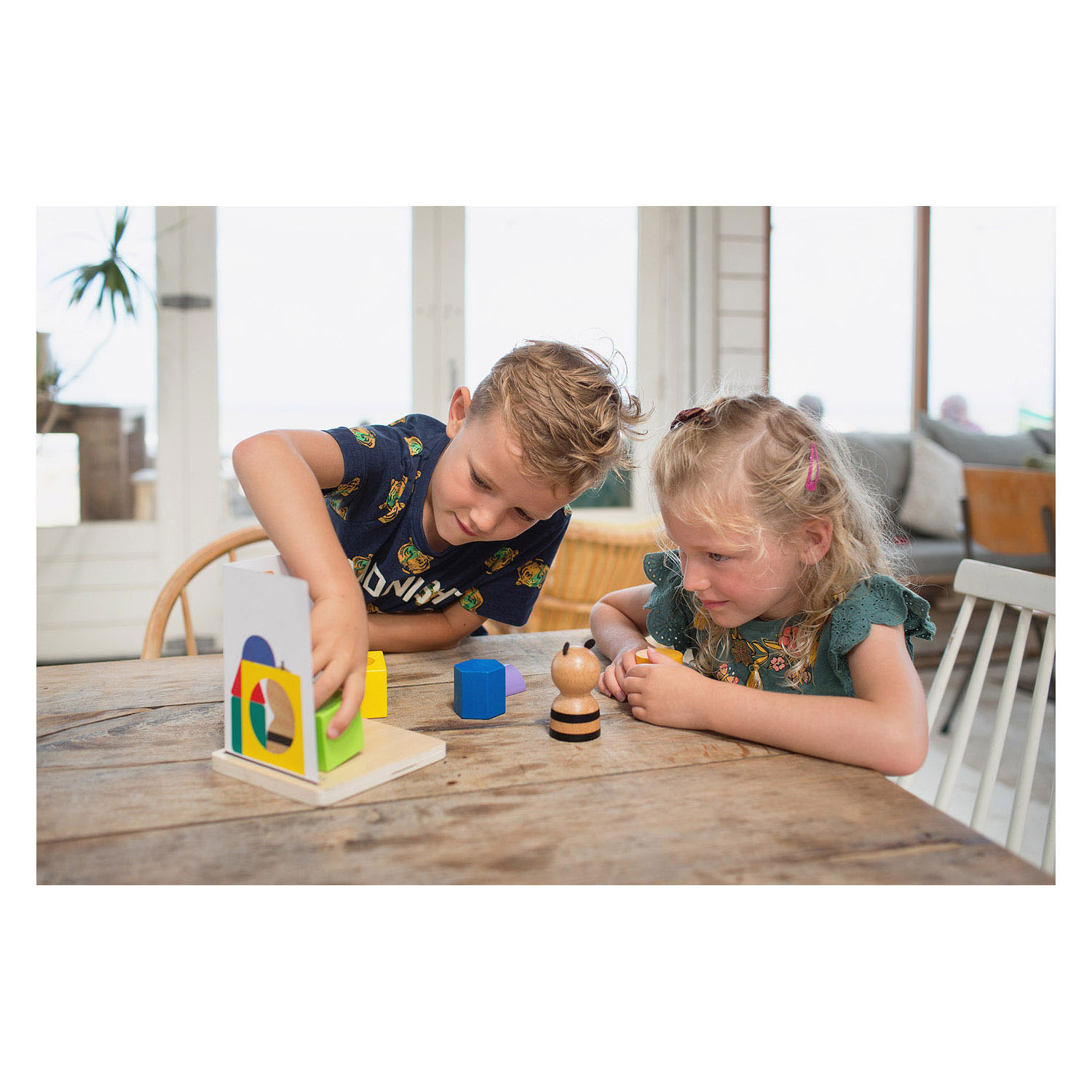 BS Toys Panda's Puzzel Hout - Vormenspel