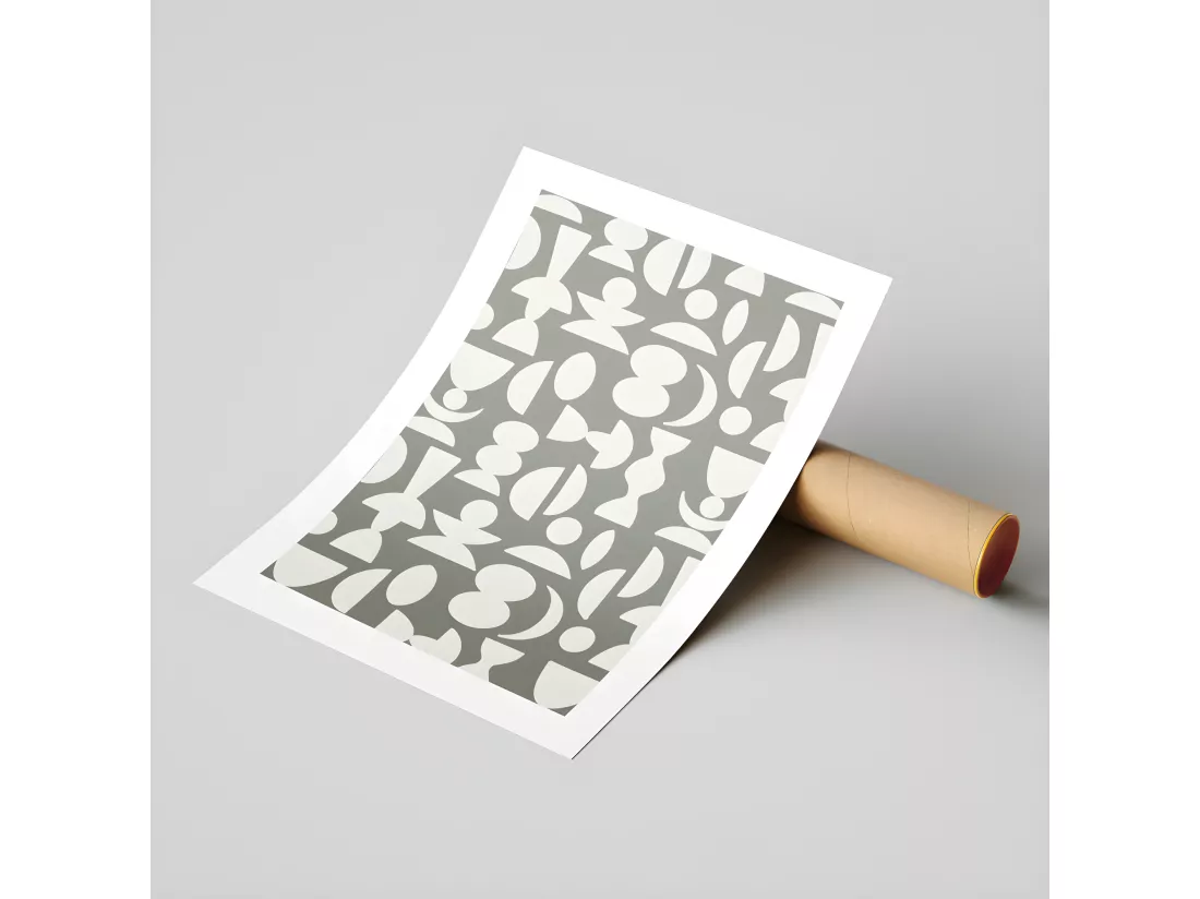 Affiche papier imprimé géométrique sans cadre