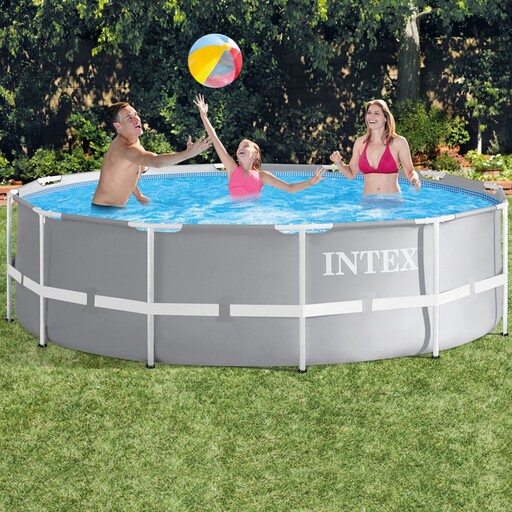 Piscina redonda desmontável Intex Prisma Frame 366x99 cm com bomba de filtro.