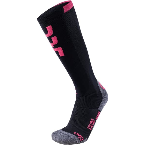 Chaussette de ski UYN LADY SKI EVO RACE SOCKS BLACK/PINK PARADISE