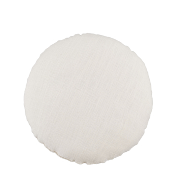 Sierkussen rond schelp off white - h10xd45cm
