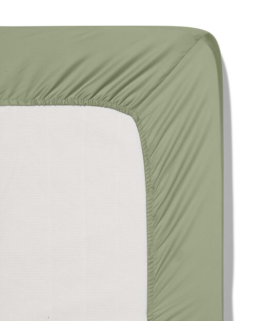 drap-housse pour surmatelas coton doux 90x220 vert