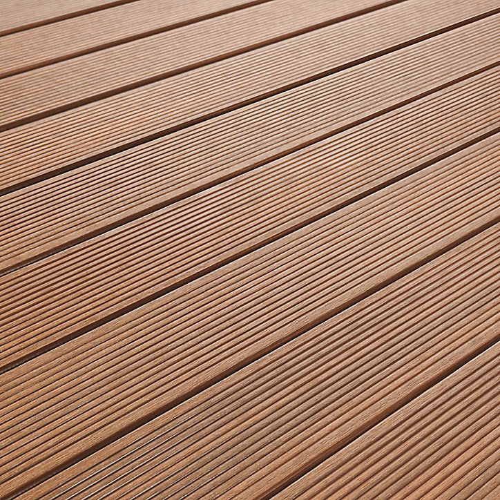 Lame de terrasse composite marron Good Home Hudson 240 x 12,7 cm
