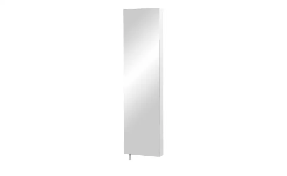 Schuh- und Mehrzweckschrank Santarem Weiß Spiegelfront (Kristall)