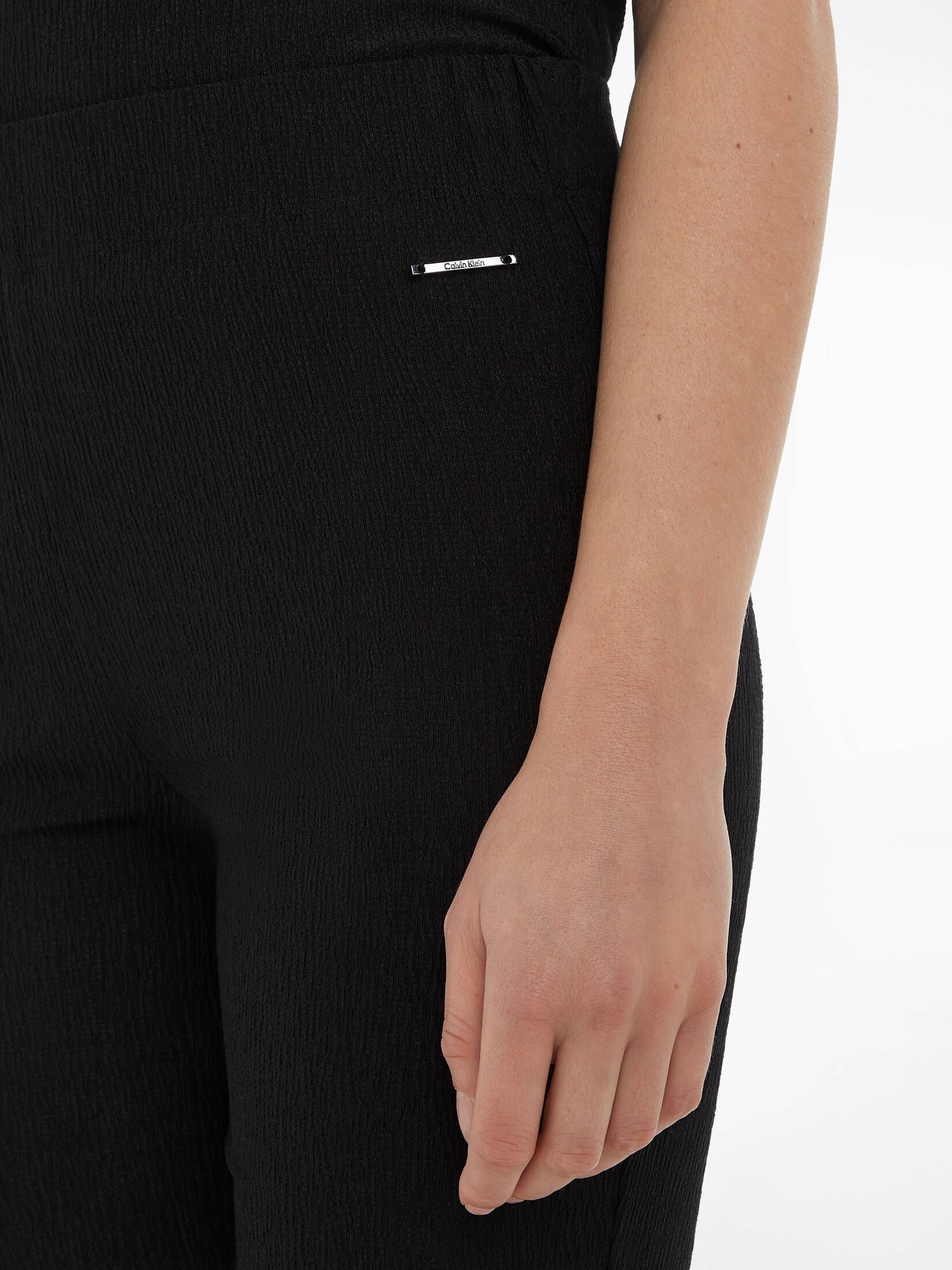 CALVIN KLEIN| Damen Jerseyhose CRINKLED JERSEY FLARED  PANT