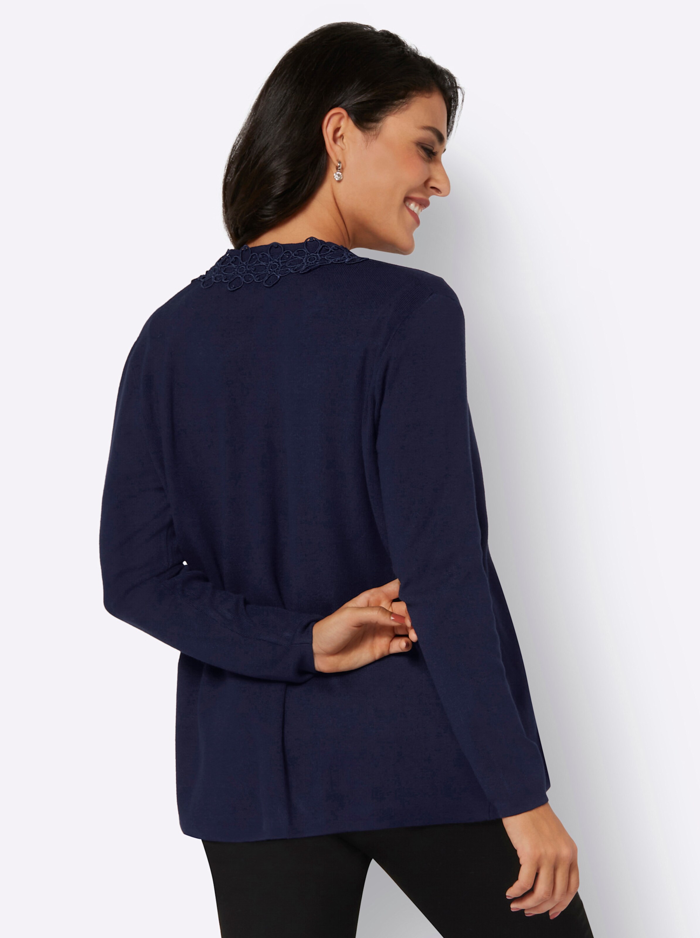 Strickjacke in marine
