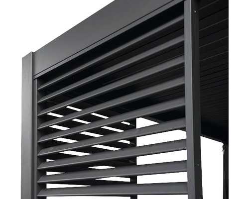 Mirador lamellen zijpaneel voor 400 cm zijkant, 120 cm zijkant, zwart