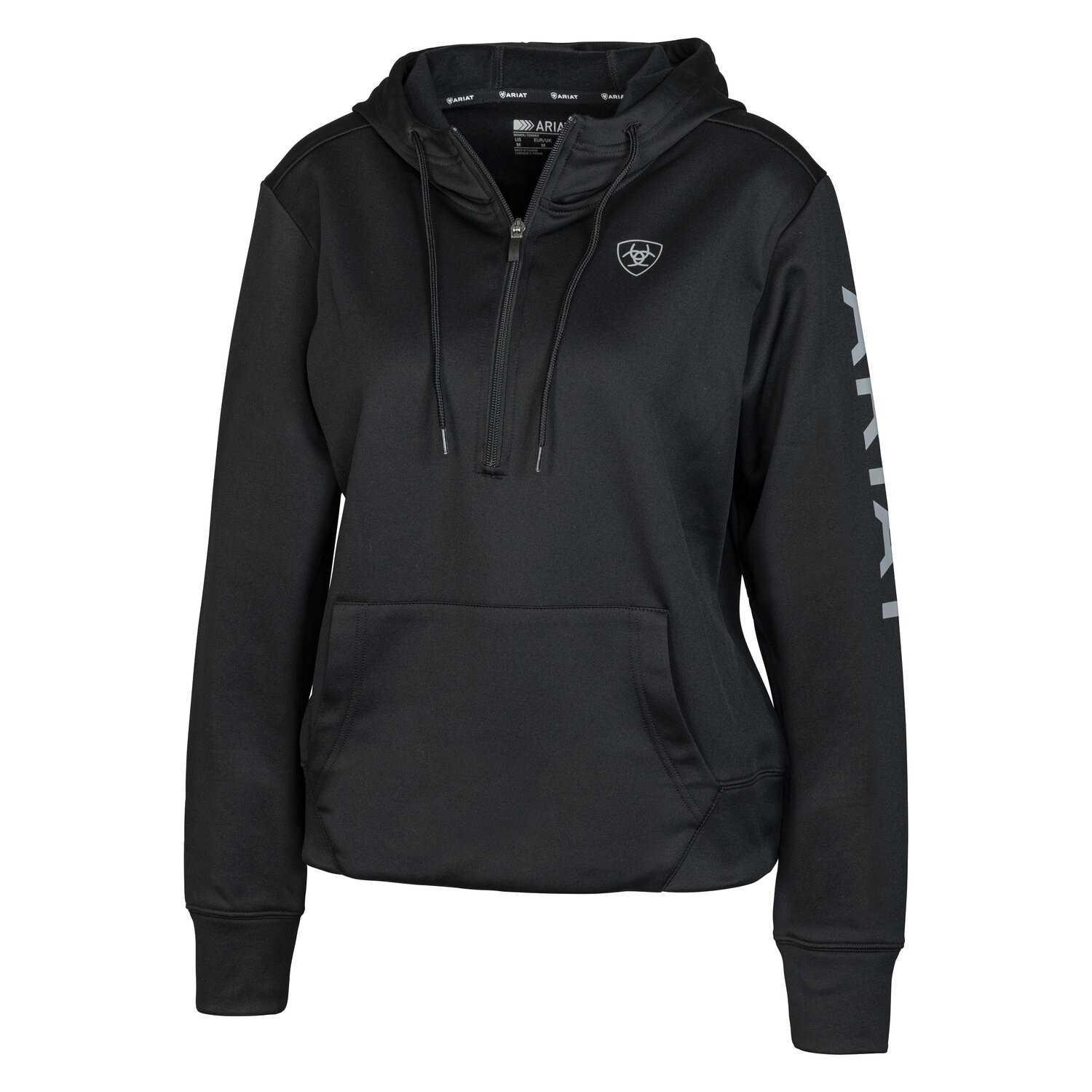 ARIAT Hoodie Tek 1/2 Zip - black