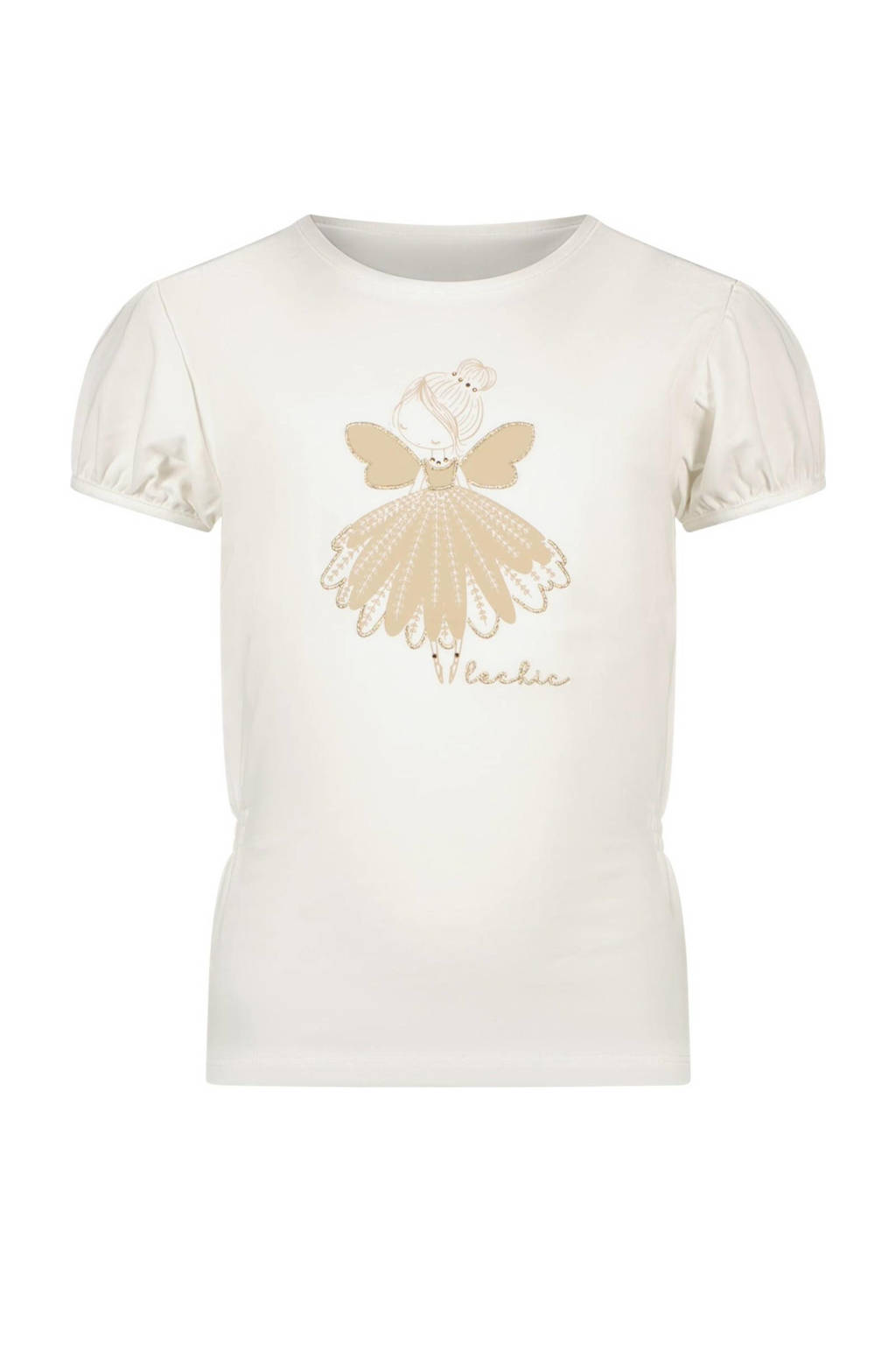 Le Chic T-shirt NOMS met printopdruk wit