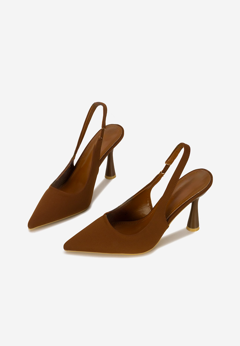 Chaussures slingback bruns Anabela