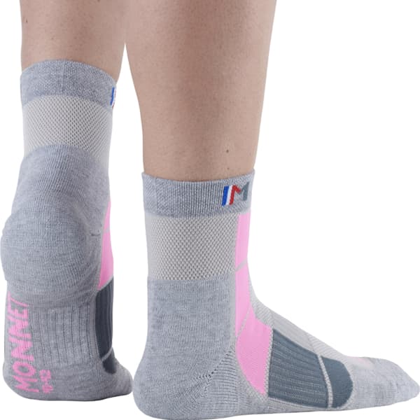Chaussette randonnée MONNET MID AIR GRIS ROSE