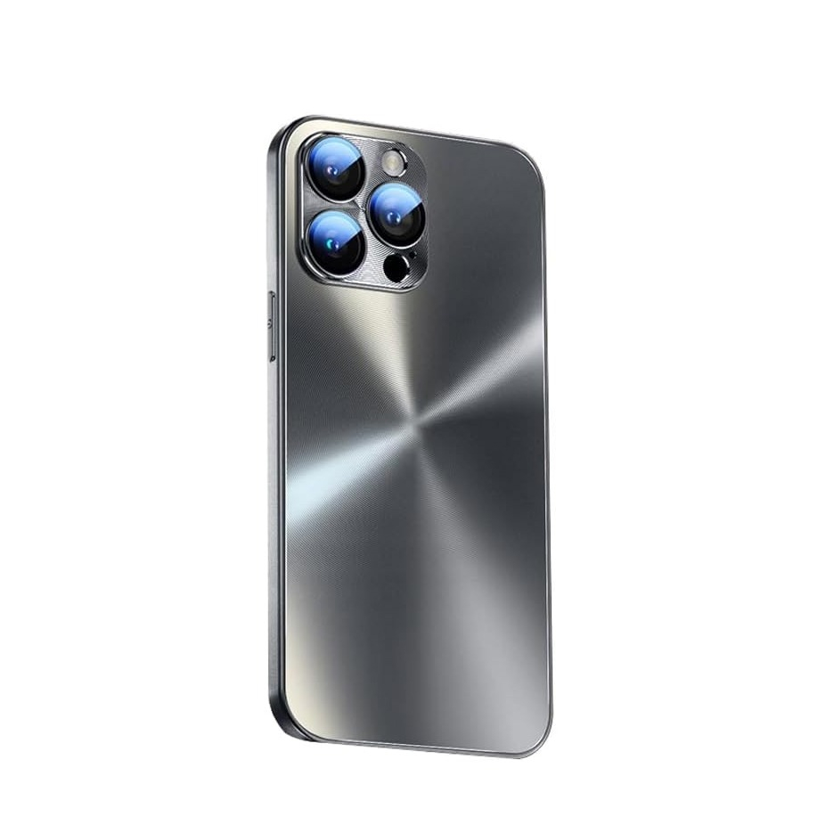 iPhone 14 Pro Hybrid Hülle TPU Bumper Laser Hologramm Design mit Kameraglasschutz - Schwarz