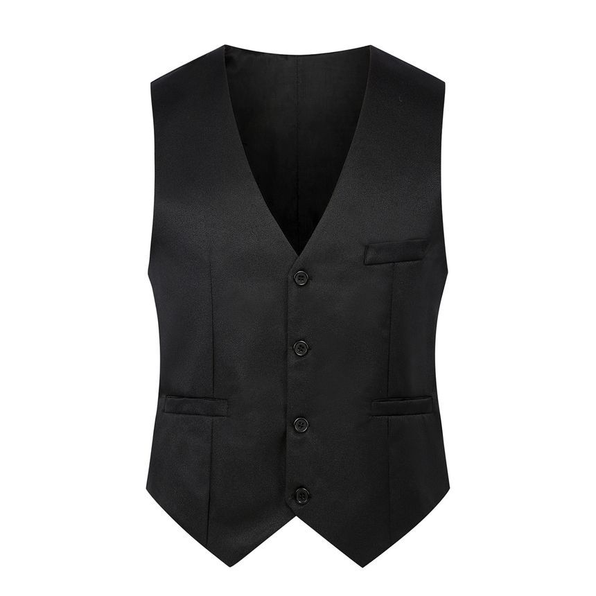 YIKES - V-hals effen enkelrijgs vest