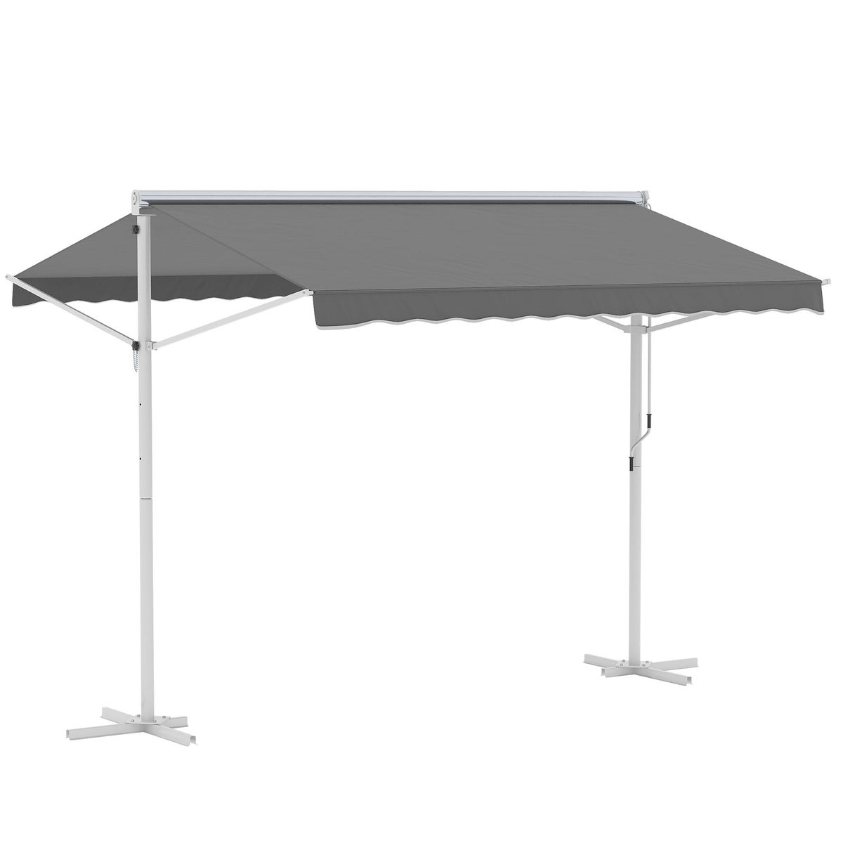 Vrijstaande zonnescherm Outsunny, 300cm x 295cm x 255cm, metaal+polyester, grijs