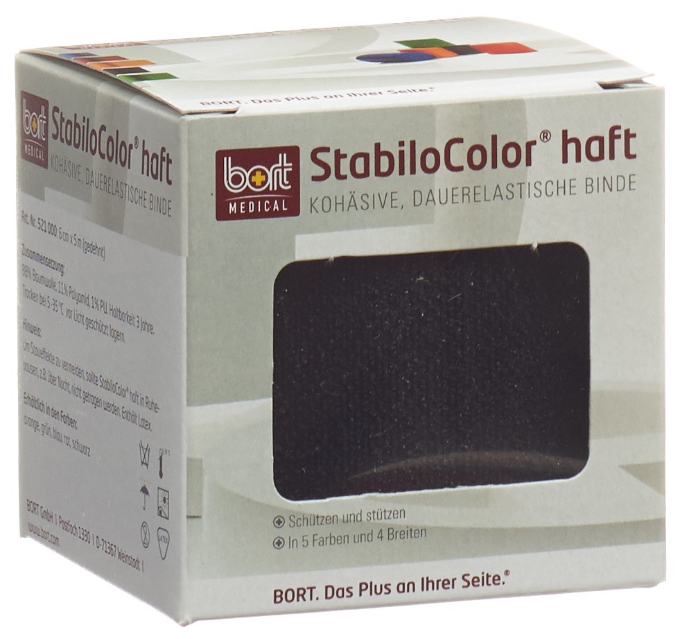 BORT Binde<br>1 Stück, 6cmx5m, kohesiv schwarz