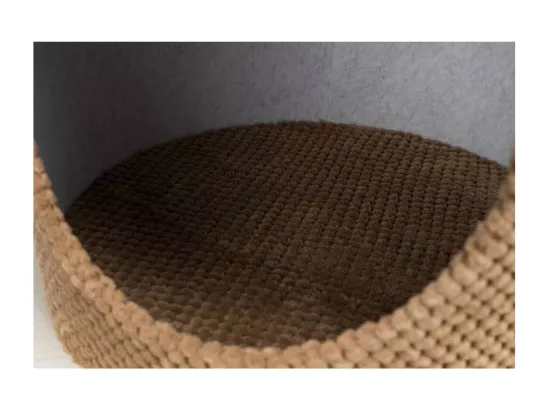 Grotte pour chat avec balle à gratter 36x50 cm Taupe