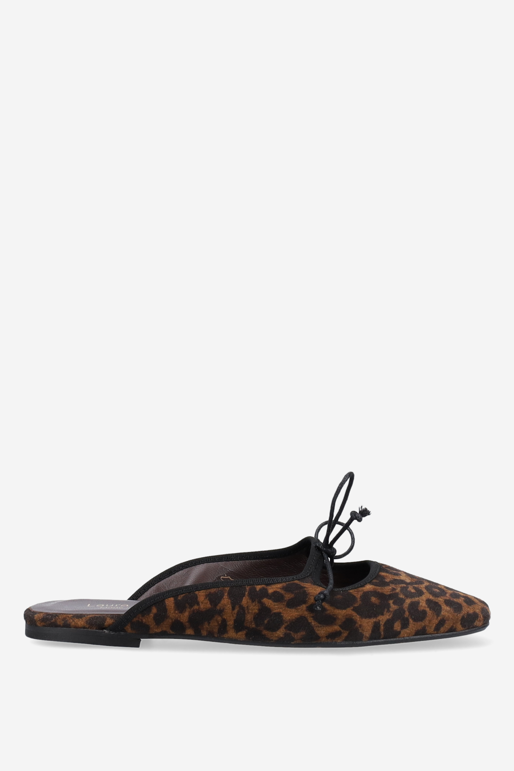 Leopard suede mules