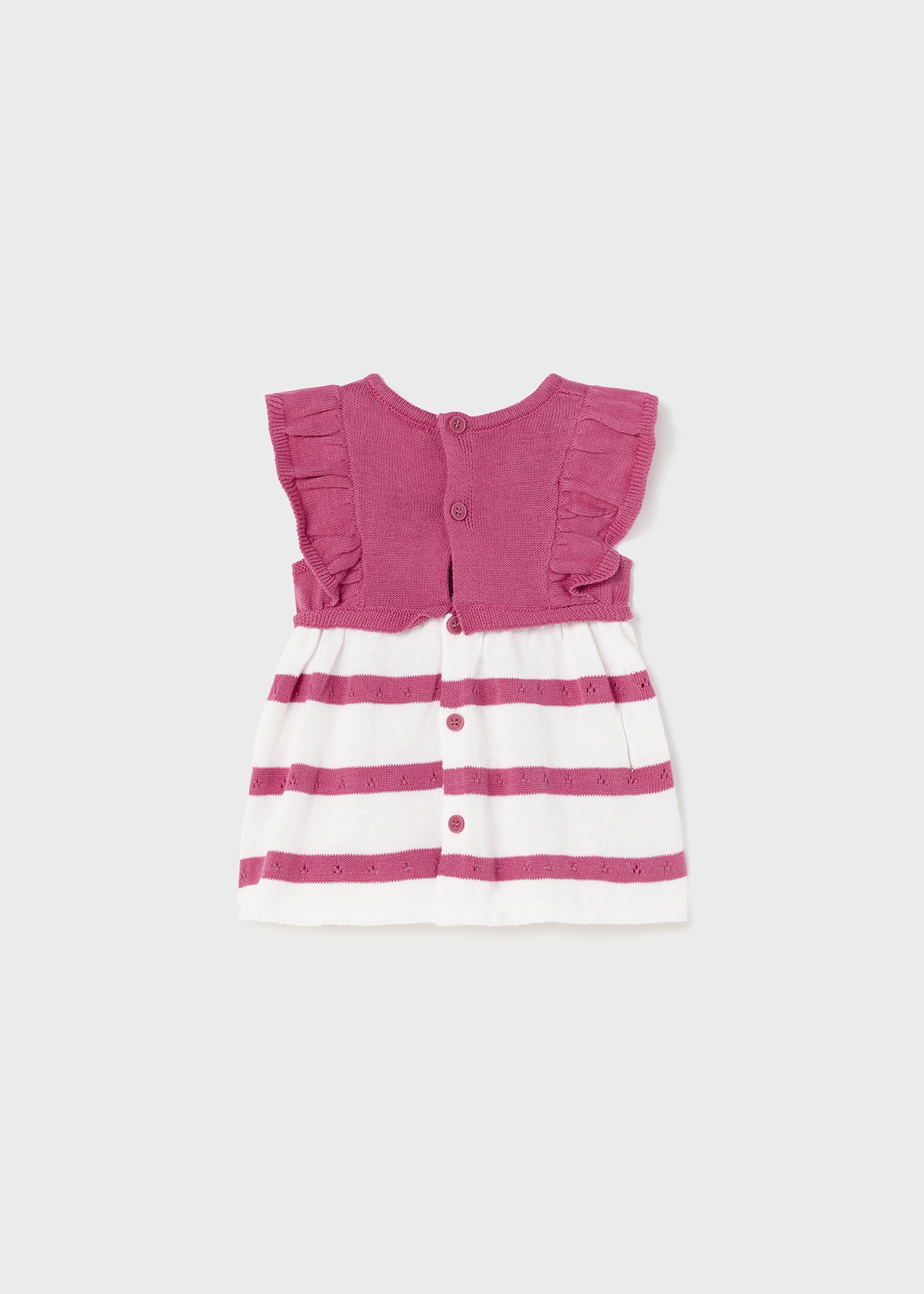 Vestido de malha de algodão sustentável para recém-nascido