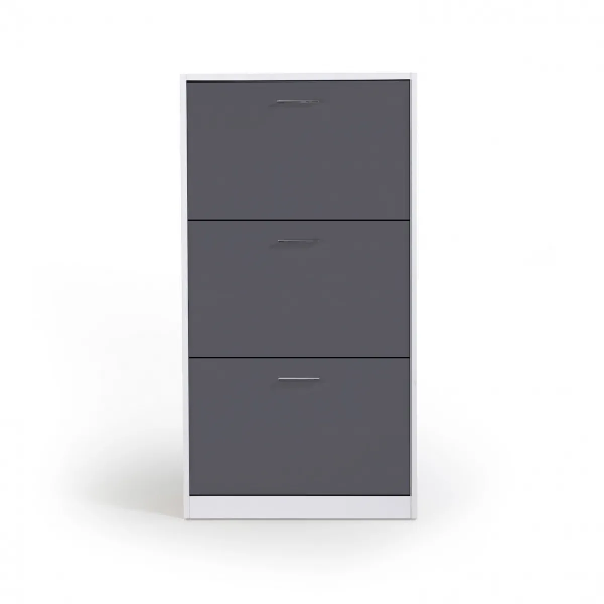 Idmarket MARKET KLARK - Blanc 3 portes grises