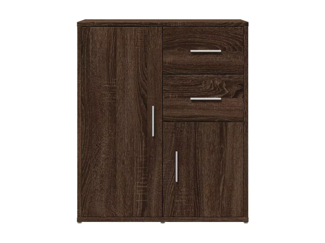 Buffet chêne marron 60x31x70 cm bois d'ingénierie