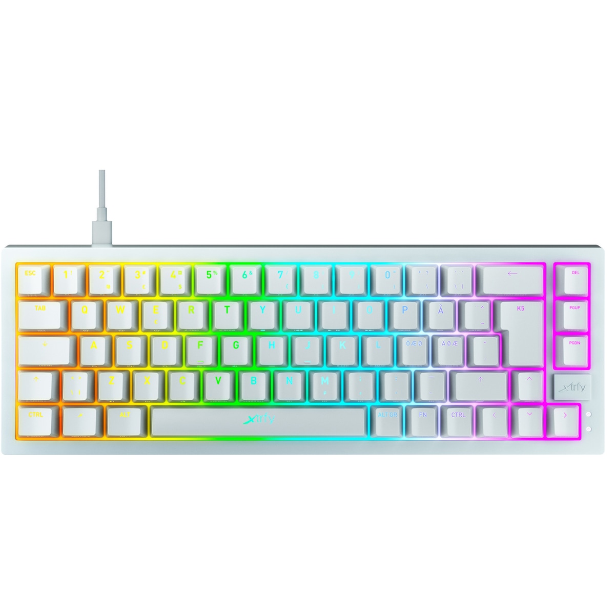 Xtrfy K5 RGB Compact gamingtastatur (hvit)