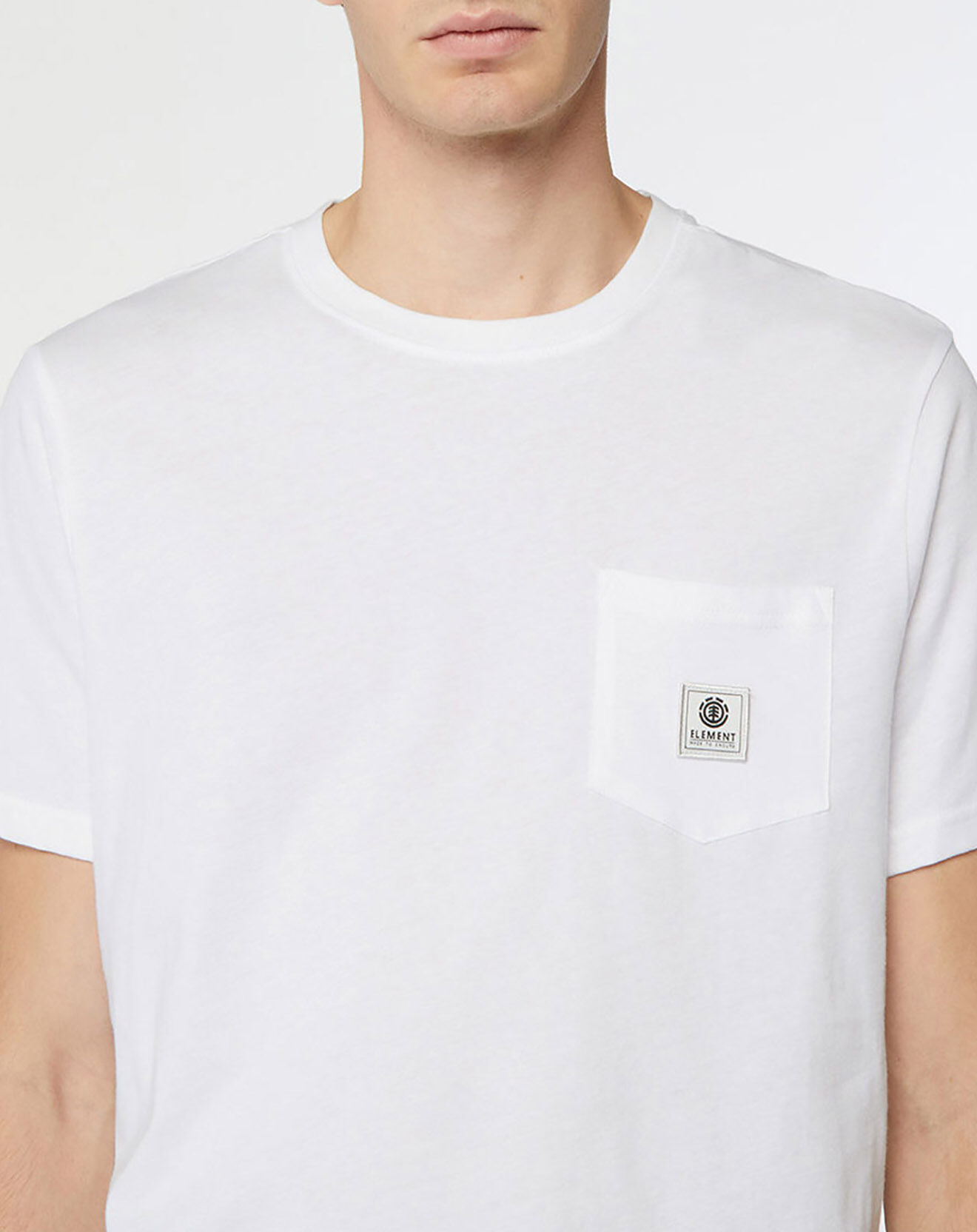Element T-Shirt Basic Pocket label blanc