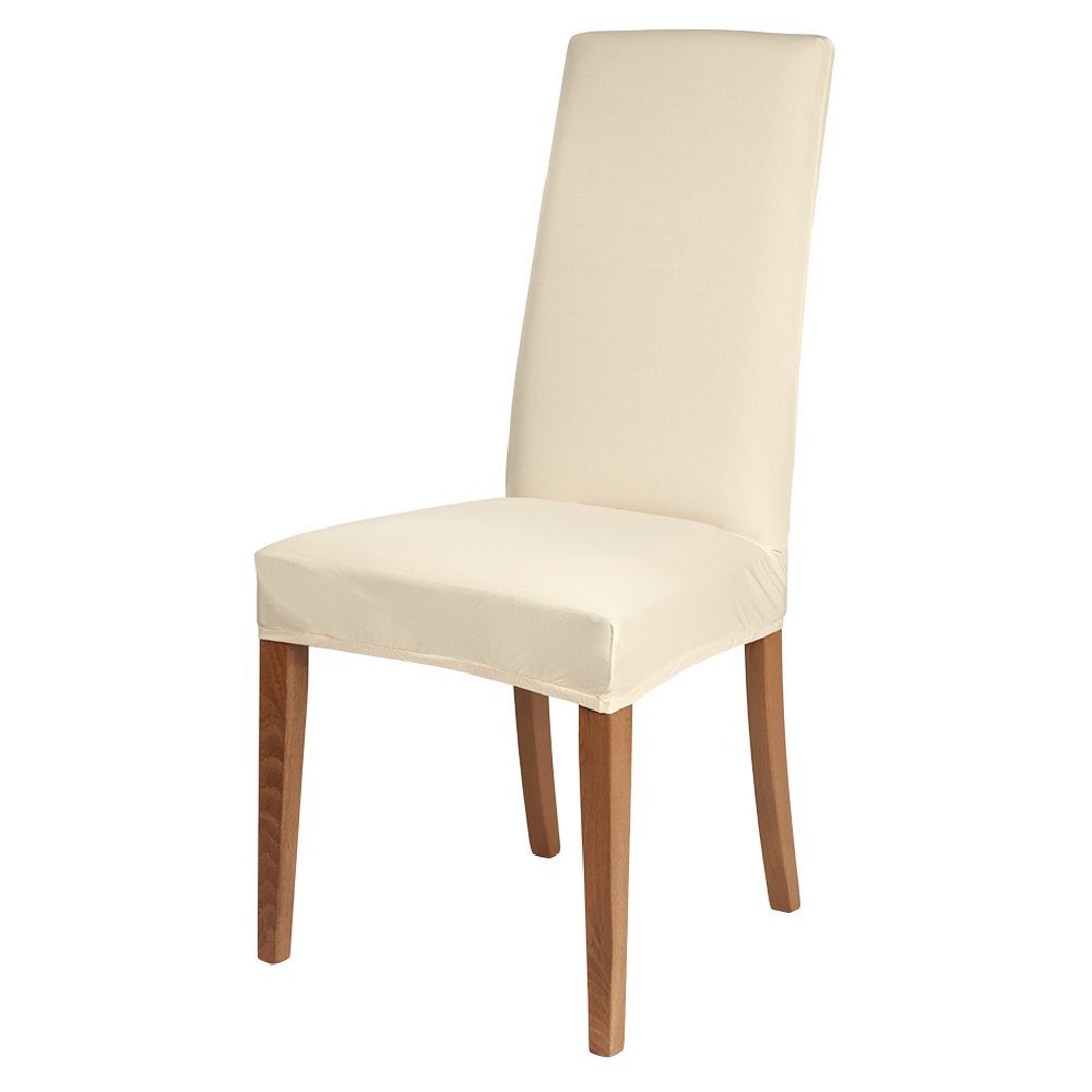 Housse de chaise microfibre extensible taupe