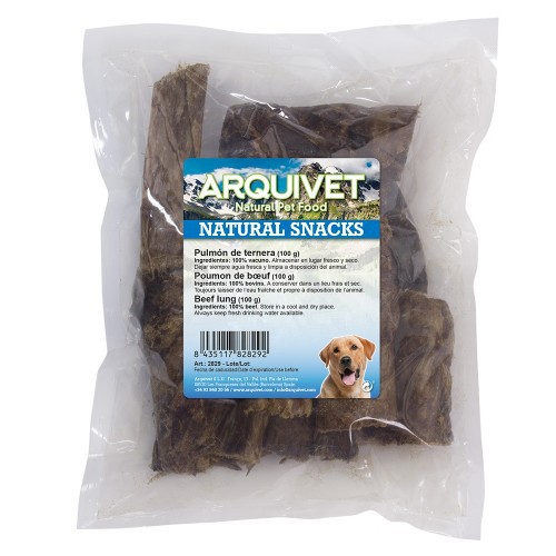 Petisco Arquivet para cães, com pulmão bovino