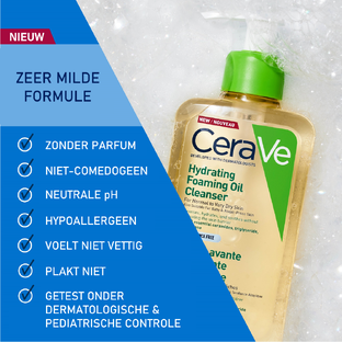 CeraVe Hydrating Foaming Oil Cleanser - voor normale tot (zeer) droge huid - voor gezicht en lichaam 473ML