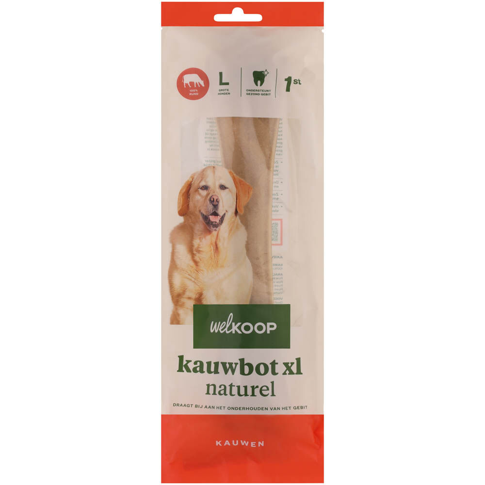 Welkoop - Kauwbot XL - Naturel - 1 Stuks - rund - XL