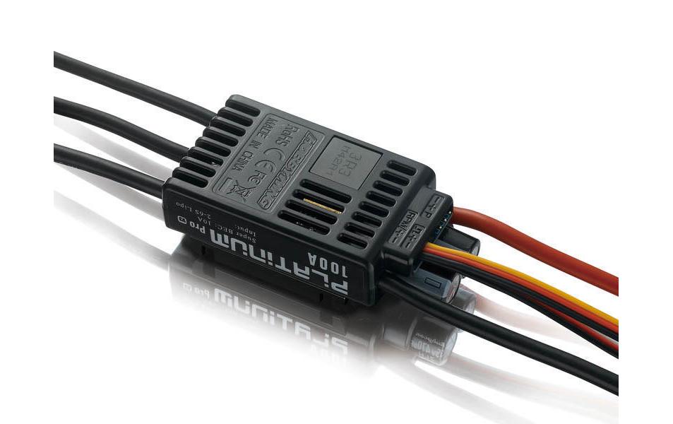 Brushless Regler Platinum Pro V3 100A, 2-6S, BECBrushless-ESC für 480-550 3D Helis und .70 Flugzeuge