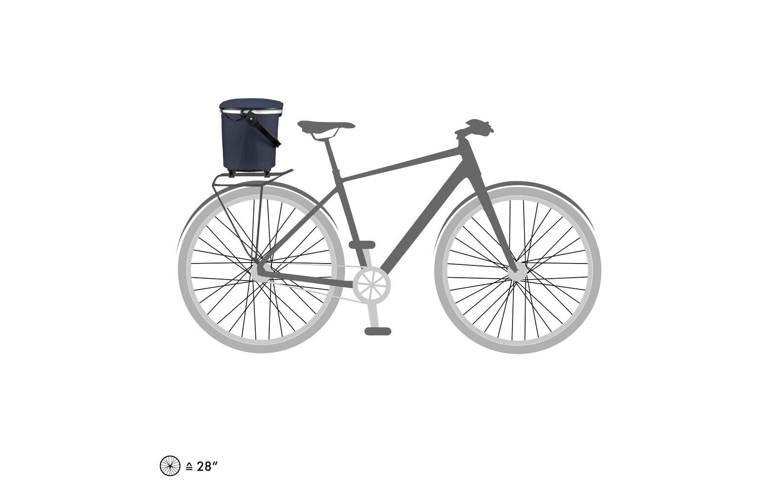Velokorb Up-Town Rack Urban, Ink<br>Gepäckträgerkorb
