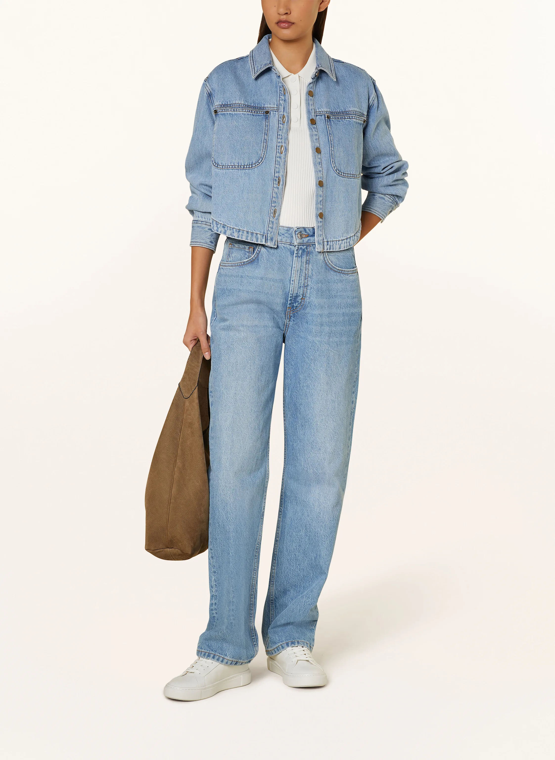 REPEAT Cropped-Jeansjacke